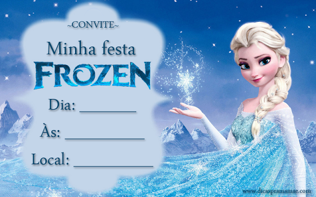 convite frozen Para Imprimir