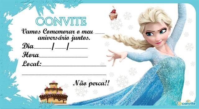 Convite Frozen: 50 Modelos Lindos Para Uma Aventura Congelante