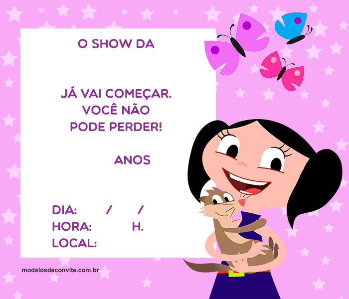 convite show da Luna Para Imprimir