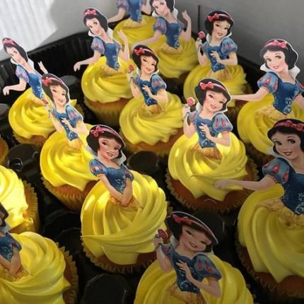 cupcake branca de neve Topper