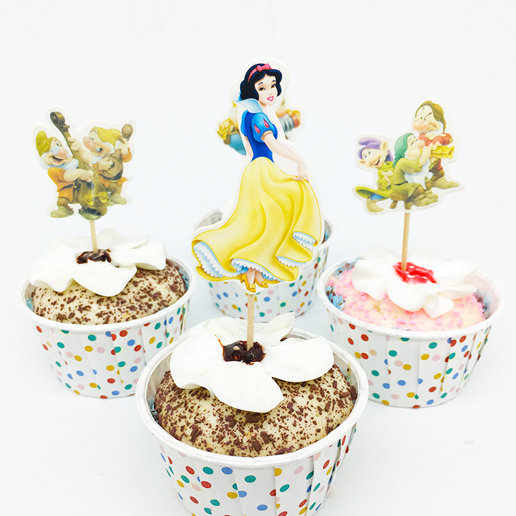 cupcake branca de neve Topper