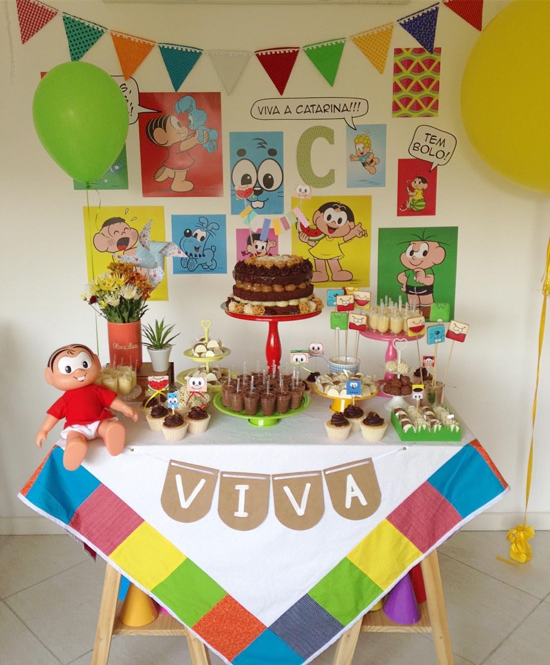 festa turma da mônica Simples