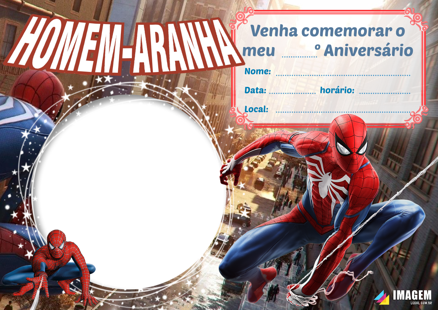 Convite Animado Homem Aranha Grátis 