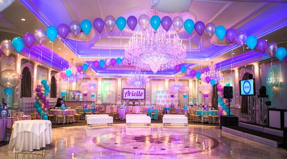 festa azul tiffany E Roxo