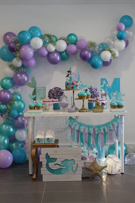 festa azul tiffany E Roxo