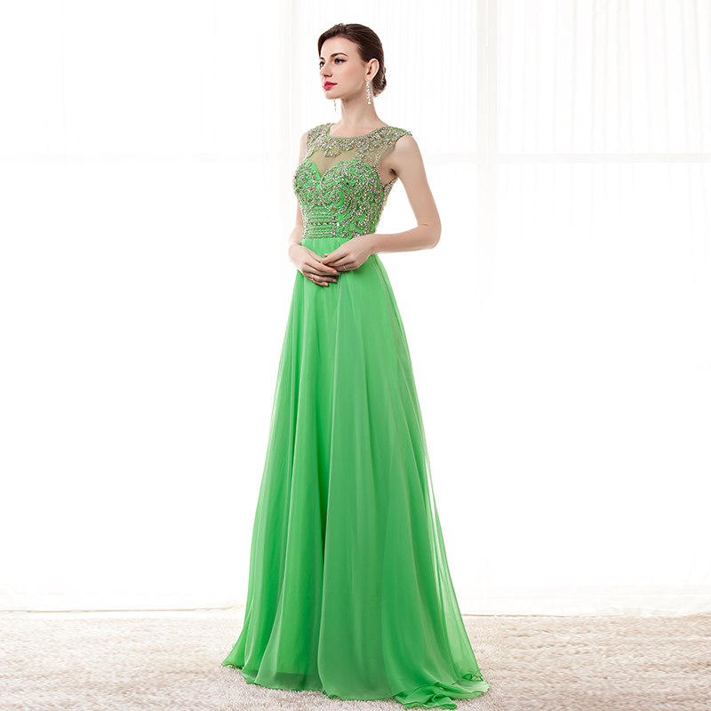 vestido de formatura Verde