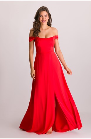 vestido de formatura Vermelho