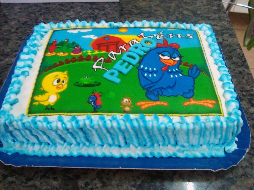 bolo de aniversario infantil Papel Arroz