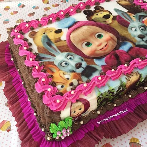 bolo de aniversario infantil Papel Arroz