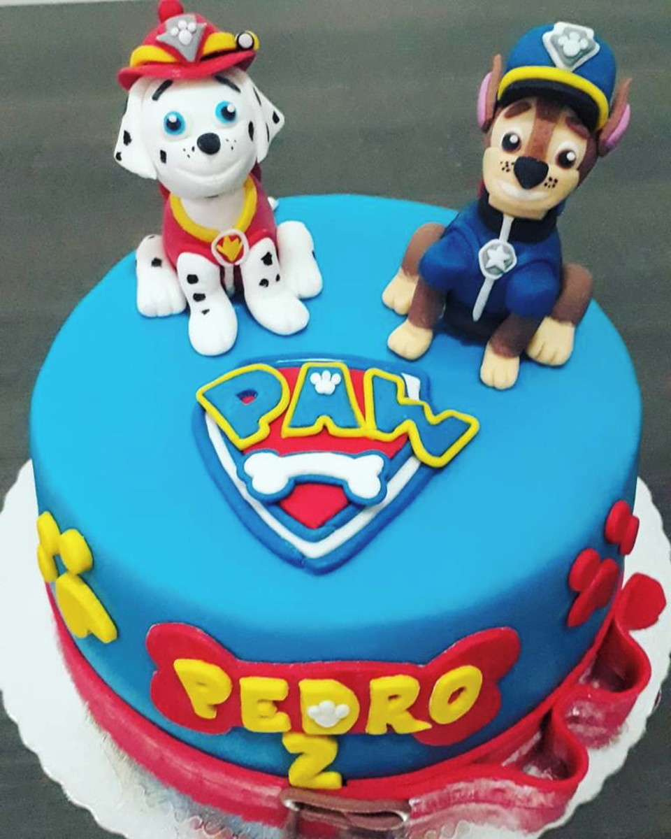 bolo de aniversario infantil Patrulha Canina