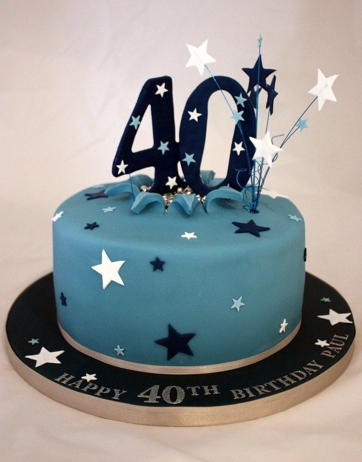 Bolo de Aniversário Masculino 40 anos