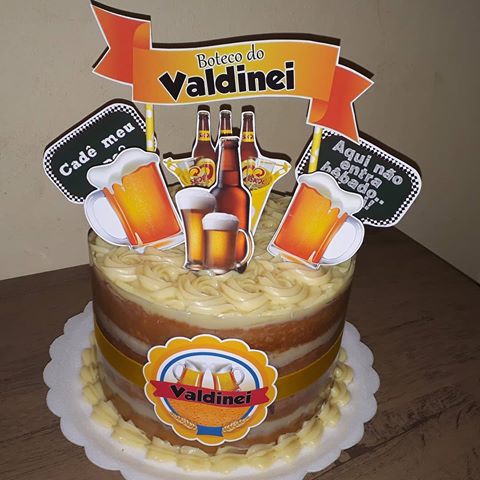 Bolo de Aniversário Masculino Cerveja