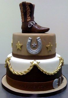 Bolo de Aniversário Masculino Cowboy