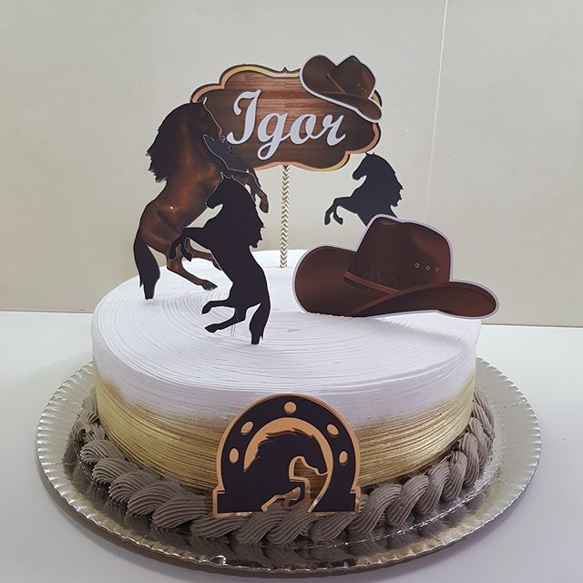 Bolo de Aniversário Masculino Cowboy