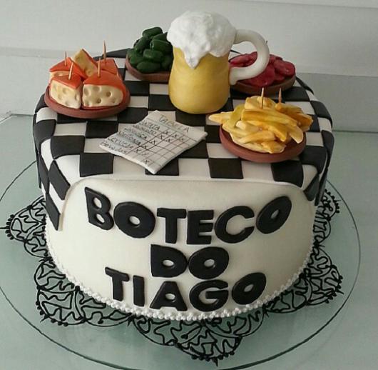 Bolo de Aniversário Masculino Pasta Americana