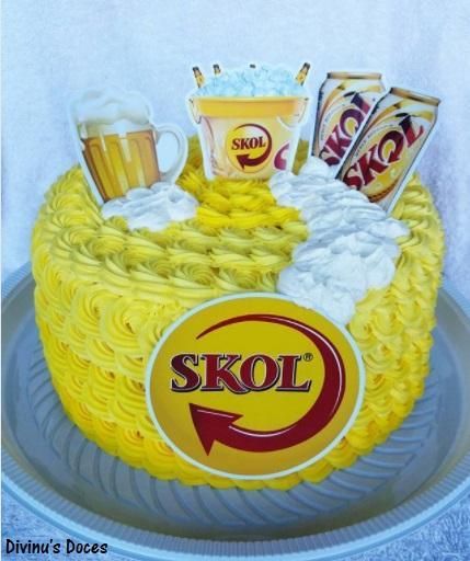 Bolo de Aniversário Masculino Skol