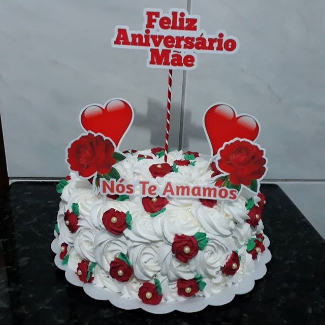 bolo de aniversario simples Para mãe