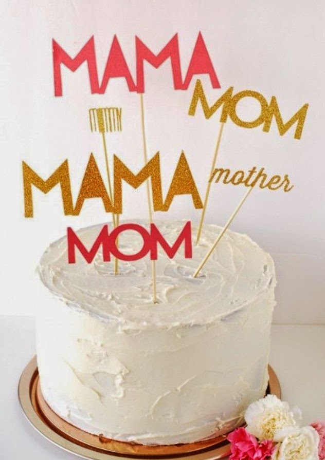 bolo de aniversario simples Para mãe