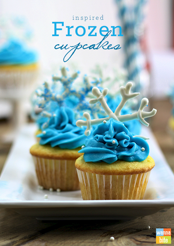 cupcake da frozen Com Chantilly