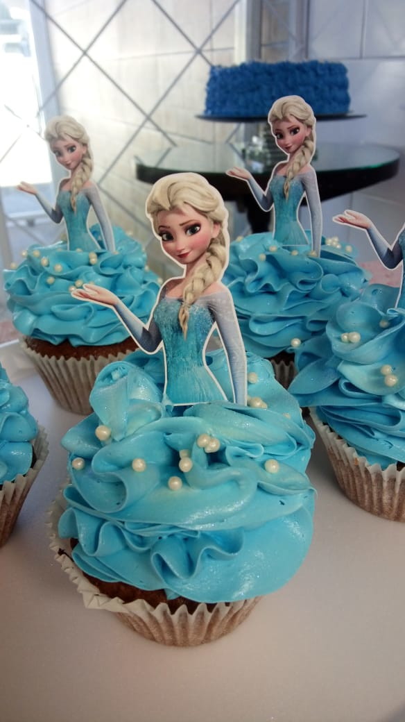 cupcake da frozen Elsa