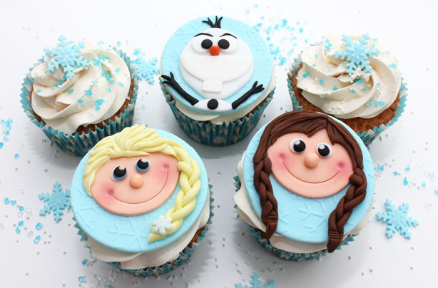 cupcake da frozen Elsa