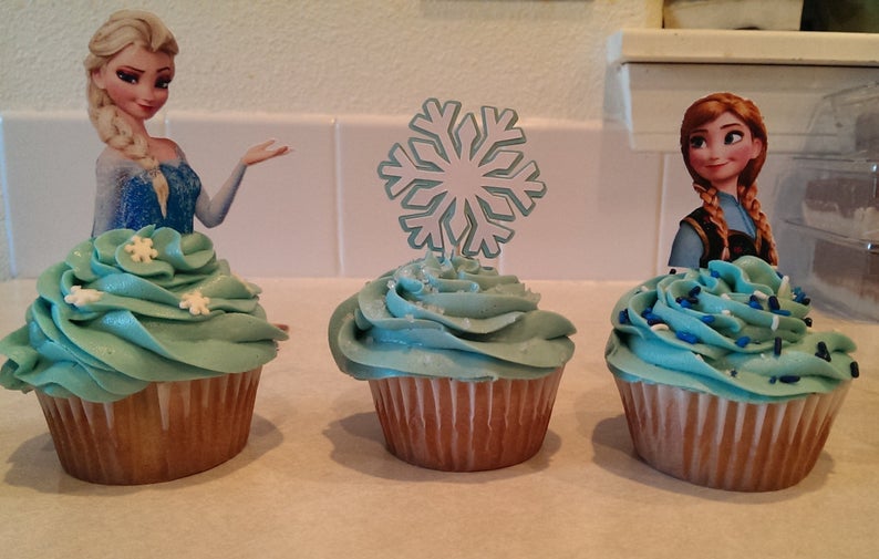 cupcake da frozen Elsa