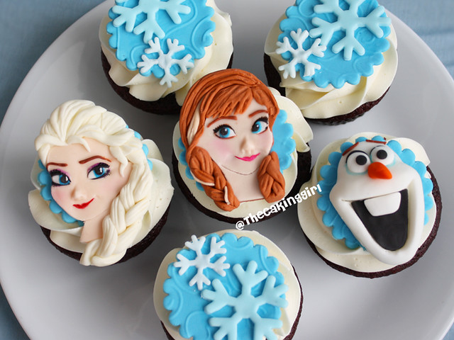 cupcake da frozen Elsa