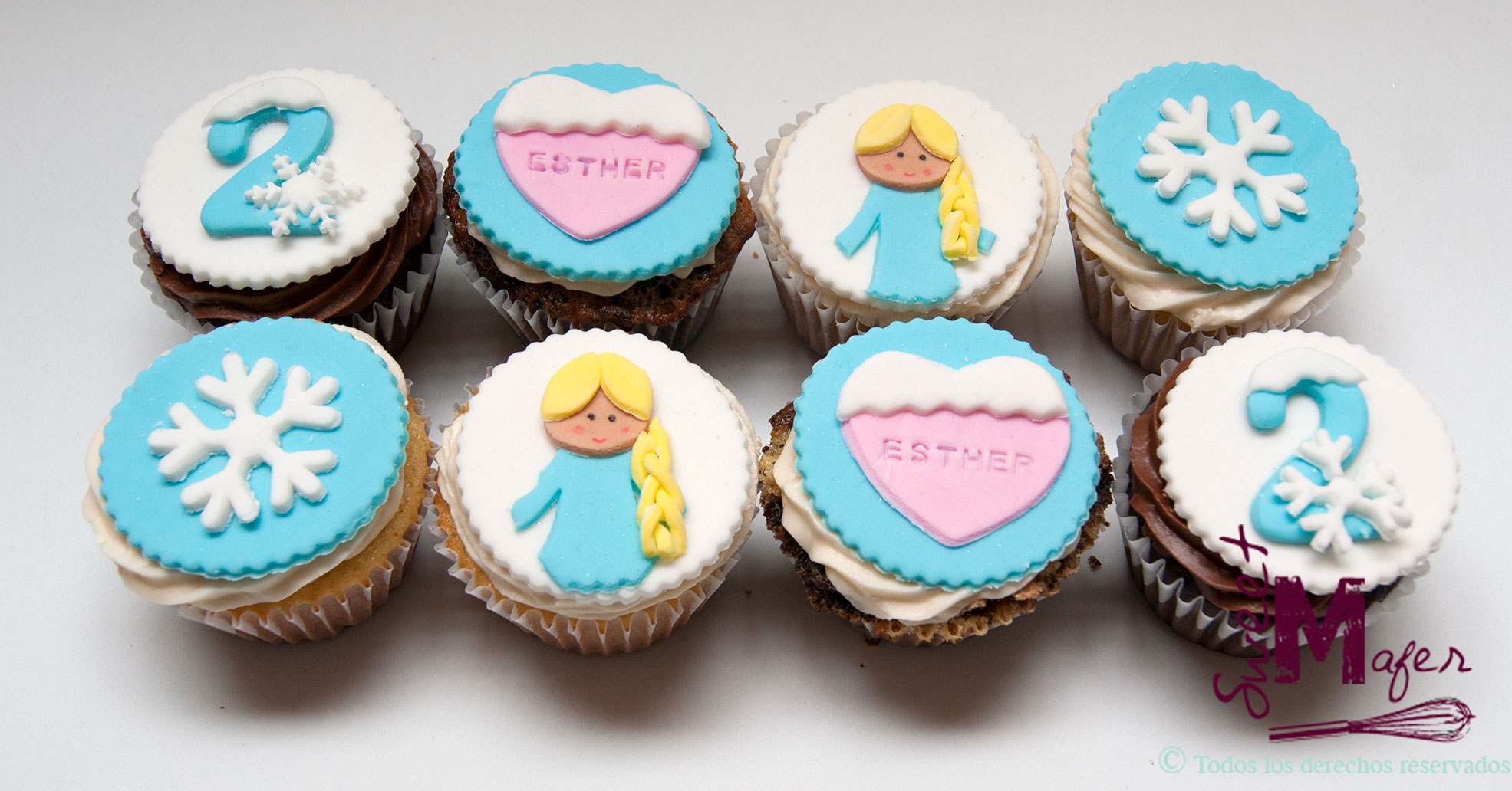 cupcake da frozen Elsa