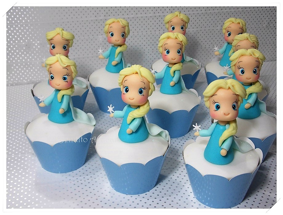 cupcake da frozen Elsa