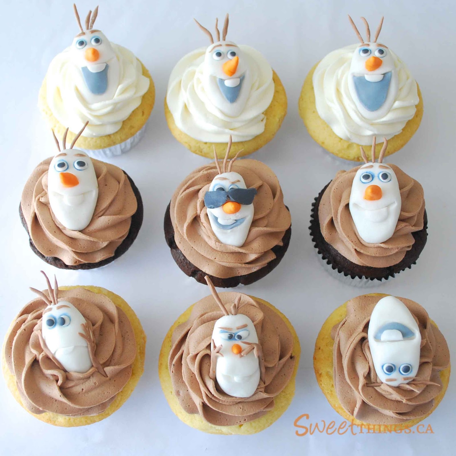 cupcake da frozen Olaf