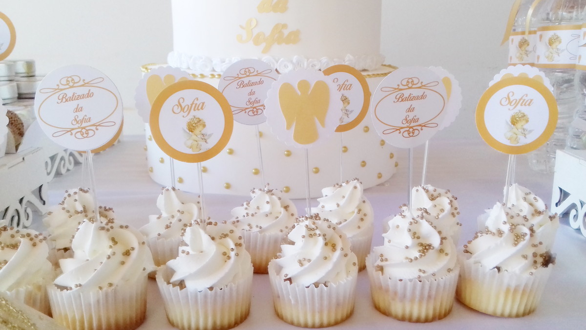 Cupcake Para Batizado Com Chantilly