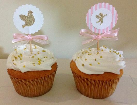 Cupcake Para Batizado Com Chantilly