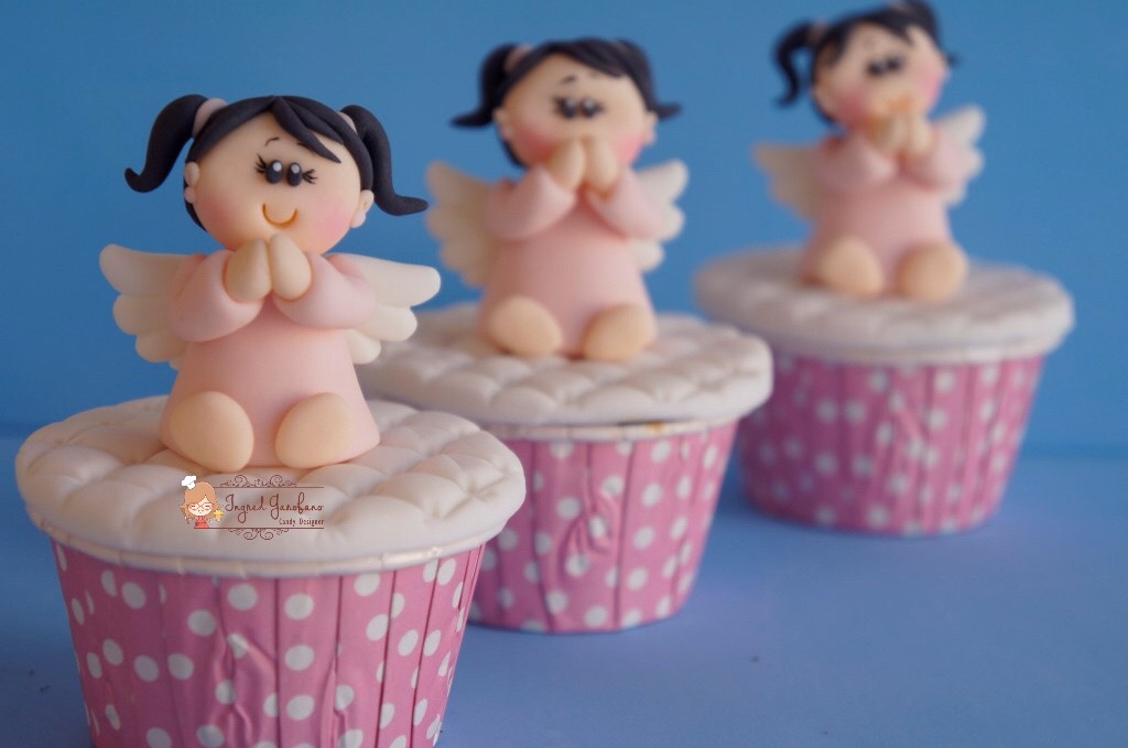 Cupcake Para Batizado Pasta Americana