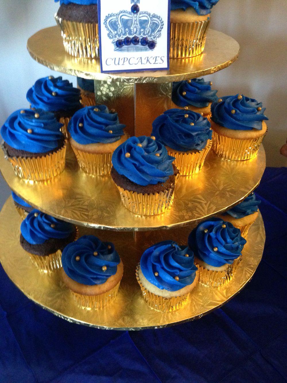 cupcake para casamento Azul Marinho