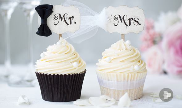 cupcake para casamento Simples