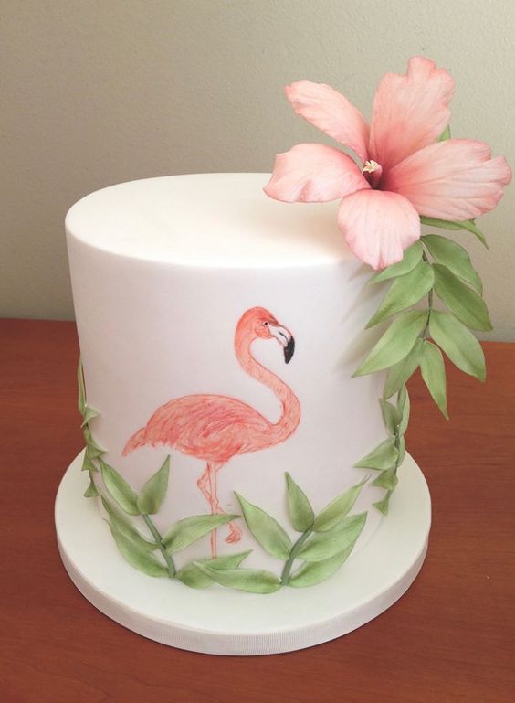 Bolo Tropical Flamingo