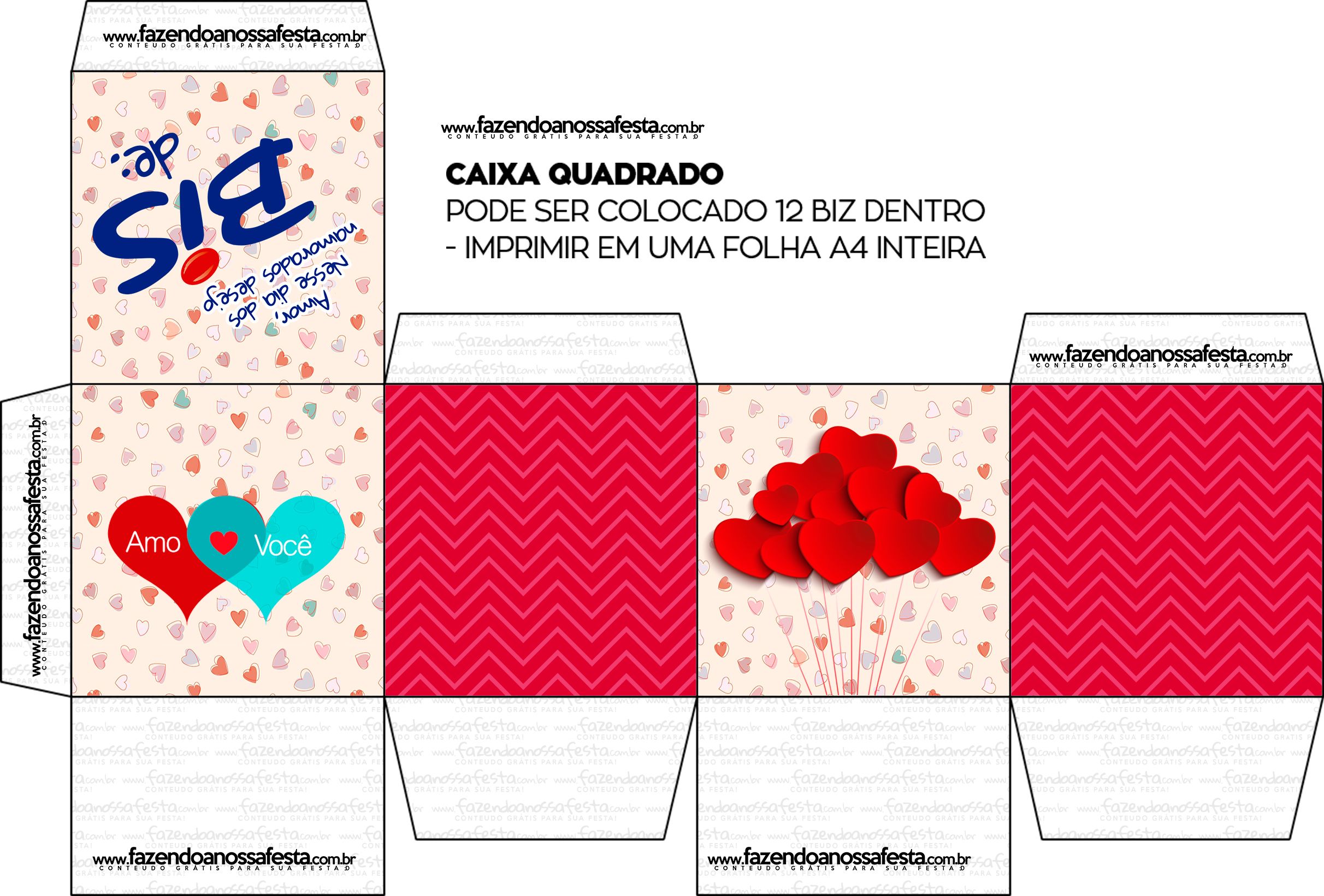 Caixa de Bis Personalizado Namorados 2 - Loja de francinearte