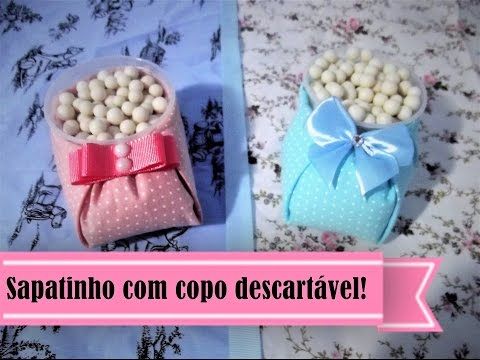 Lembrancinha Com Copo Descartável Sapatinho