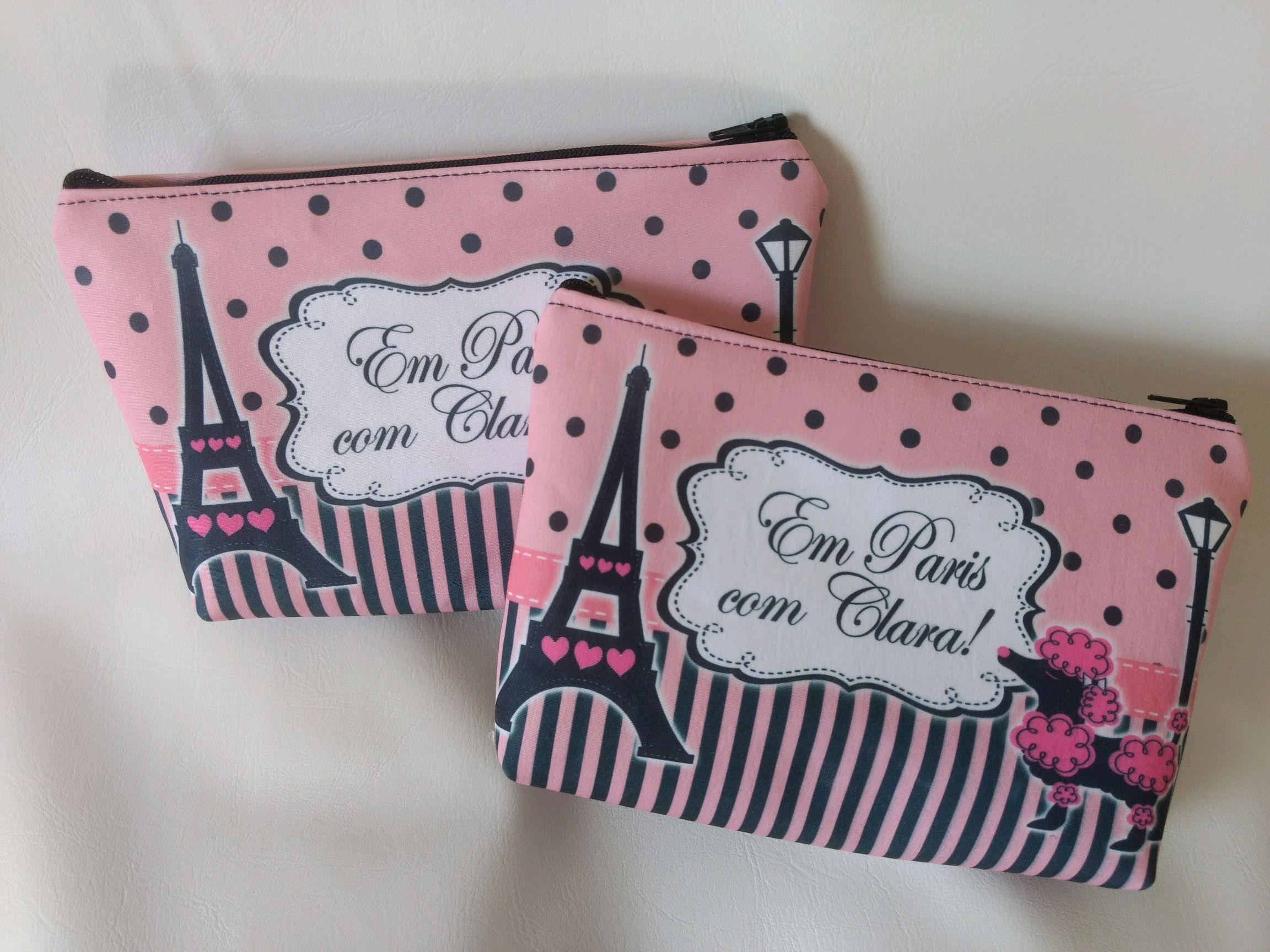 Lembrancinha Tema Paris Necessaire