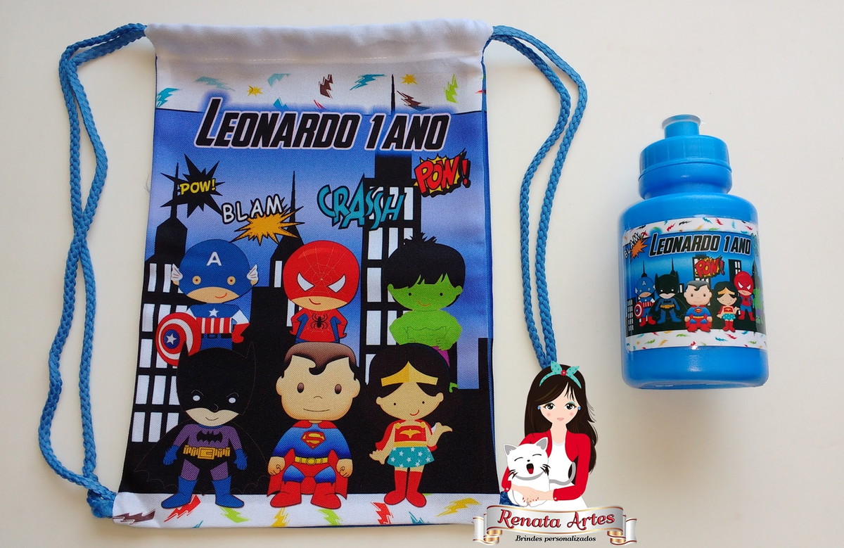 Lembrancinha Super-Heróis Infantil