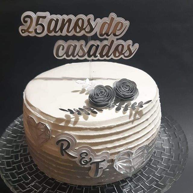 Bolo de bodas de prata Chantininho