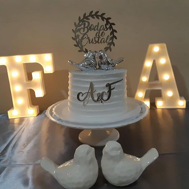 Bolo bodas de cristal Chantilly