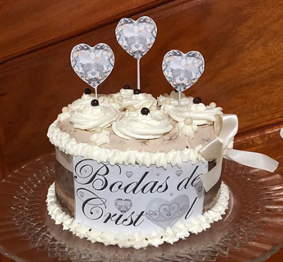 Bolo bodas de cristal Chantilly