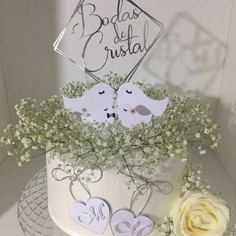 Bolo bodas de cristal Chantilly