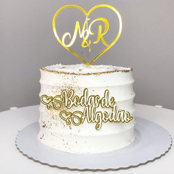 Bolo de bodas de algodão Chantilly