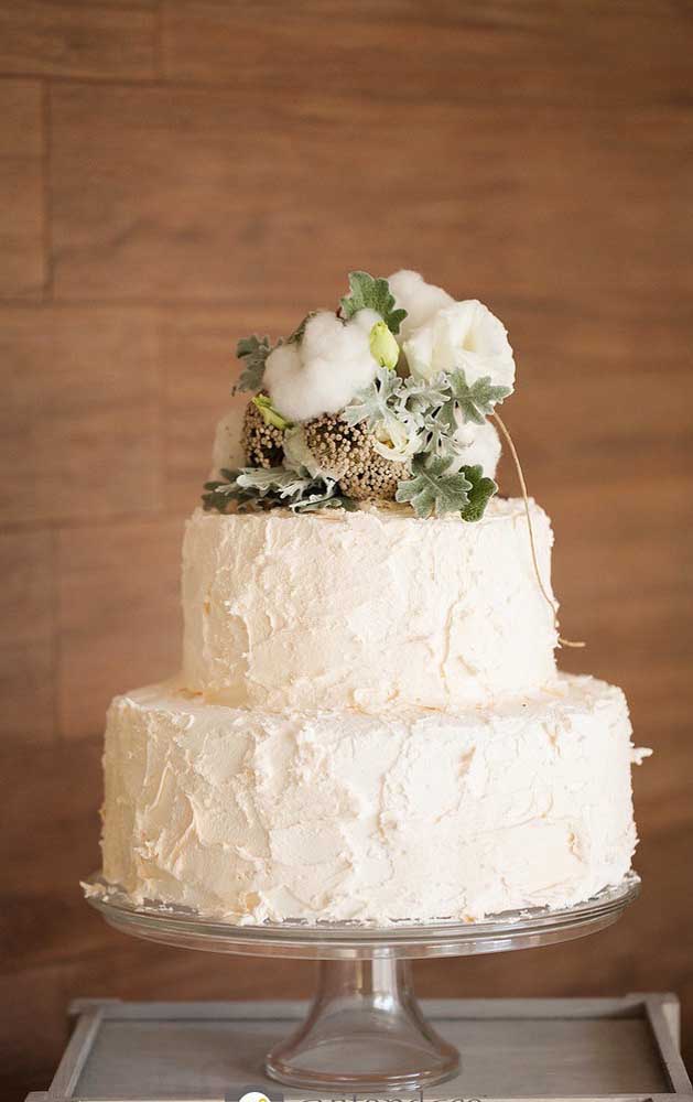 Bolo de bodas de algodão Chantilly