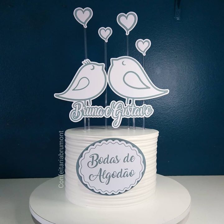 Bolo de bodas de algodão Chantilly