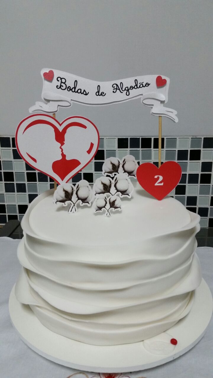 Bolo de bodas de algodão Pasta americana