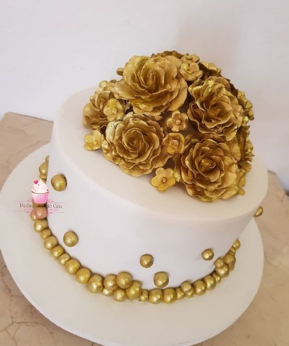 Bolo de bodas de ouro Pasta americana