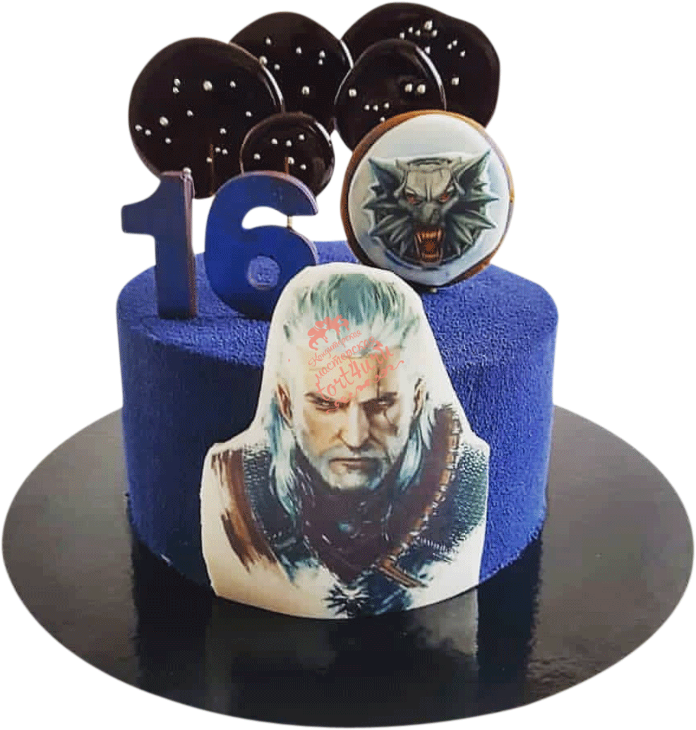 Bolo The Witcher Com topo de bolo